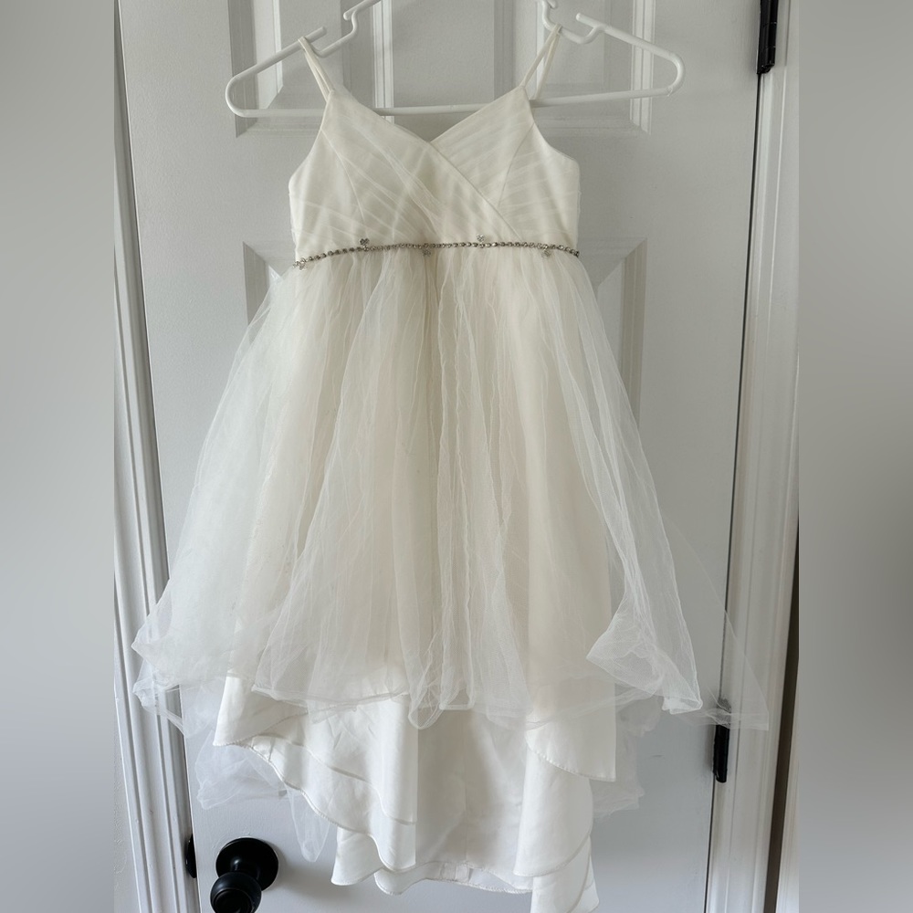 David’s Bridal Ivory Flower Girl Dress